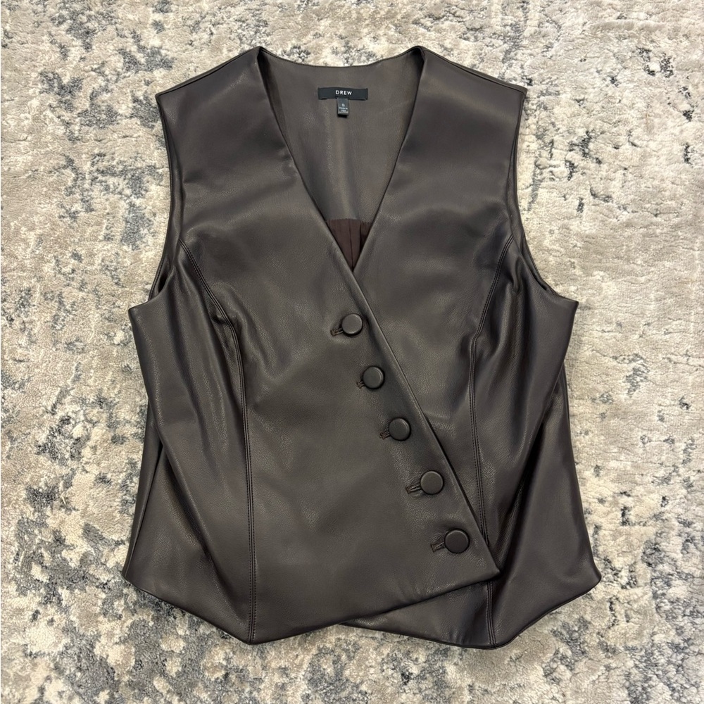 DREW Chocolate Brown Sleeveless Vest